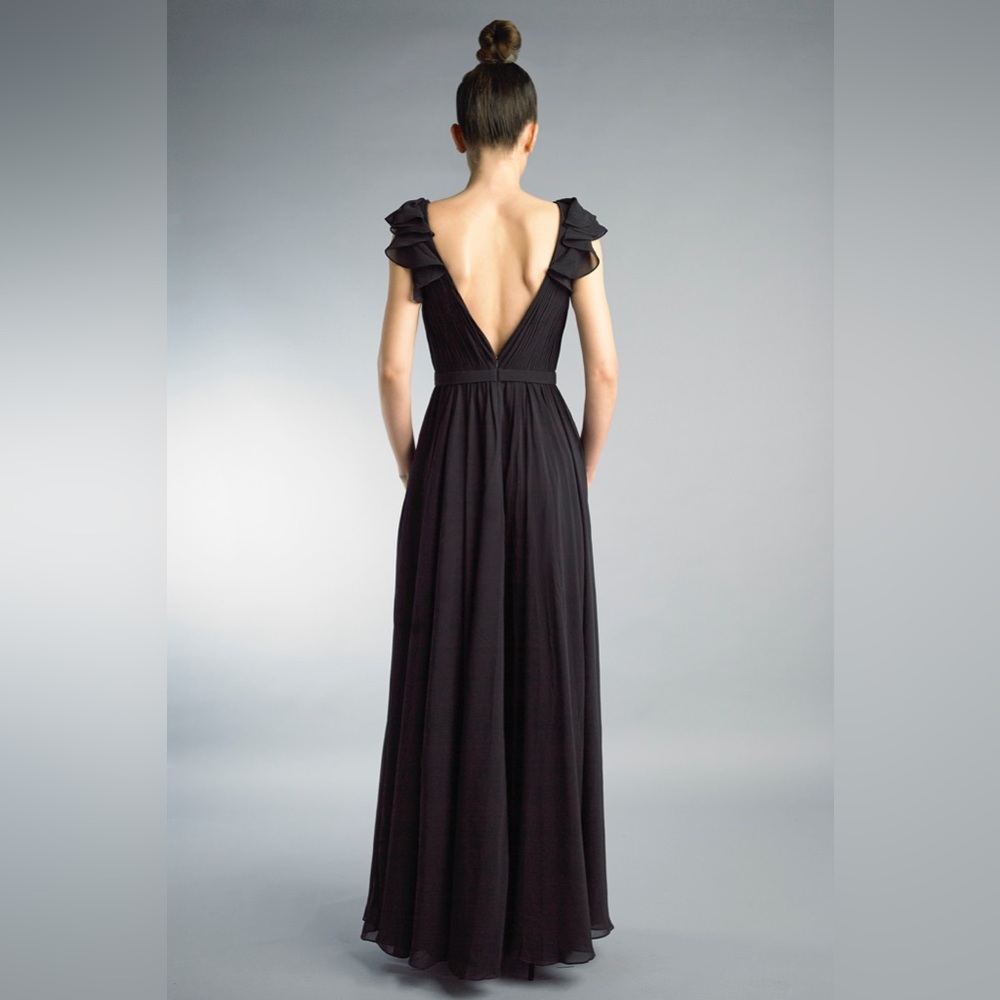 BASIX BLACK LABEL RUFFLE COLLAR EVENING DRESS - Picture 4 of 12